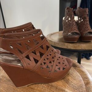 Brown Wedge Sandals